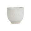 Tasse à café papa en grès écru moucheté 15cl - Famille