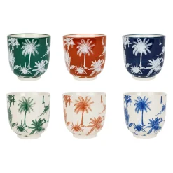 Tasse à café x6 en grès multicolore 15cl - Palmi