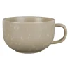 Tasse à thé en grès grège mat moucheté 35cl - Klosen