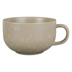 Tasse à thé en grès grège mat moucheté 35cl - Klosen