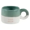Tasse à thé en grès sauge et écru 30cl - Réveil gourmand