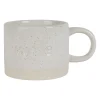Tasse à thé mamie en grès écru moucheté 30cl - Famille