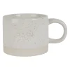 Tasse à thé papi en grès écru moucheté 30cl - Famille