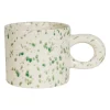 Tasse en grès moucheté écru et vert 30cl - Pichy