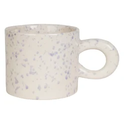 Tasse en grès moucheté écru et mauve 30cl - Pichy