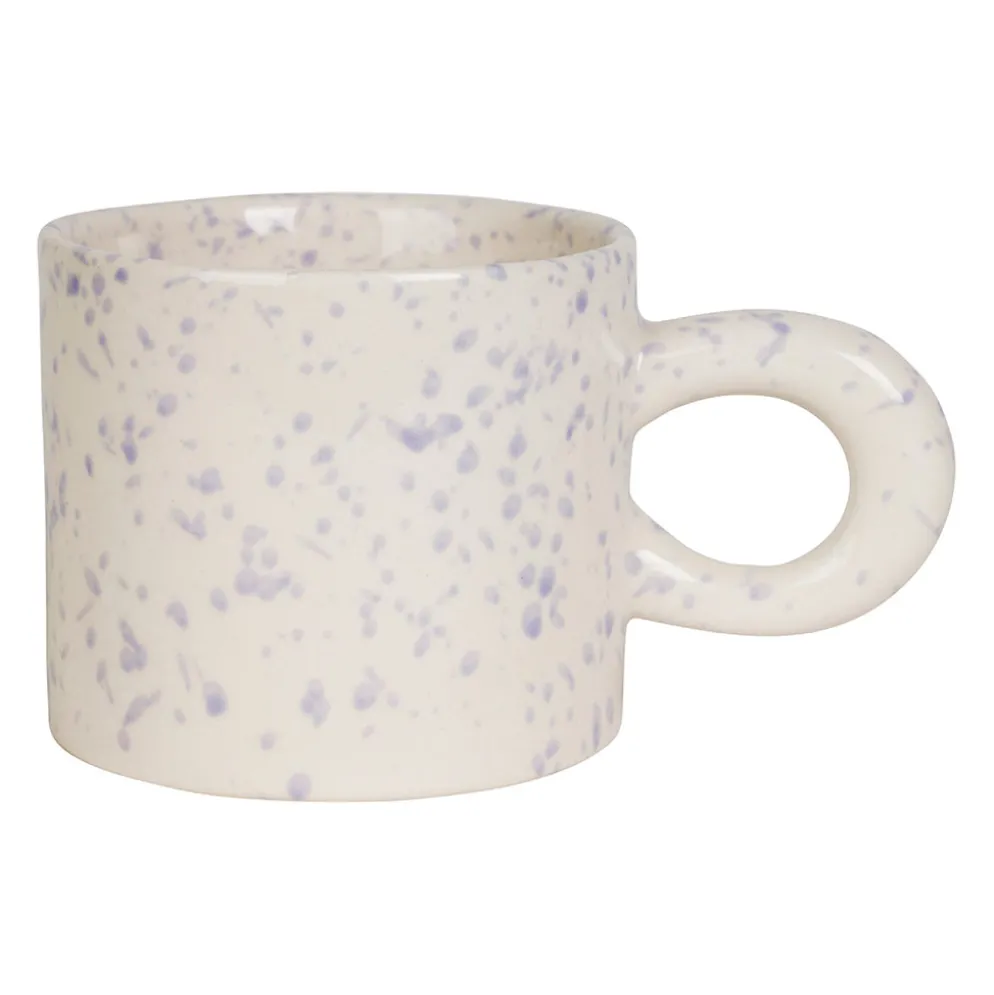 Tasse en grès moucheté écru et mauve 30cl - Pichy