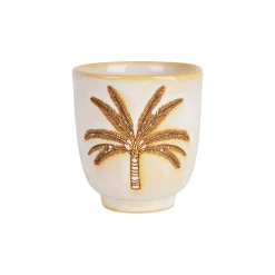 Tasse en grès palmier terracotta et écru 15cl - Nomadea