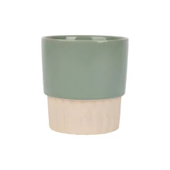 Tasse en grès sauge 25cl - cannelé