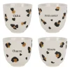 Tasses à café x4 en grès léopard brun et noir 15cl - Mini fauve