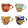 Tasses à café x4 en grès multicolore 8cl - Flaura