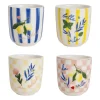 Tasses à café x4 en grès multicolore 10cl - Solencia
