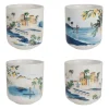 Tasses à café x4 en porcelaine multicolore 10cl - Medi