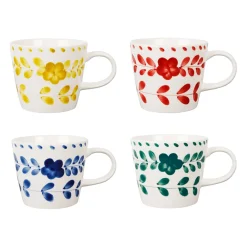 Tasses à thé x4 en grès multicolore 29cl - Bellagio