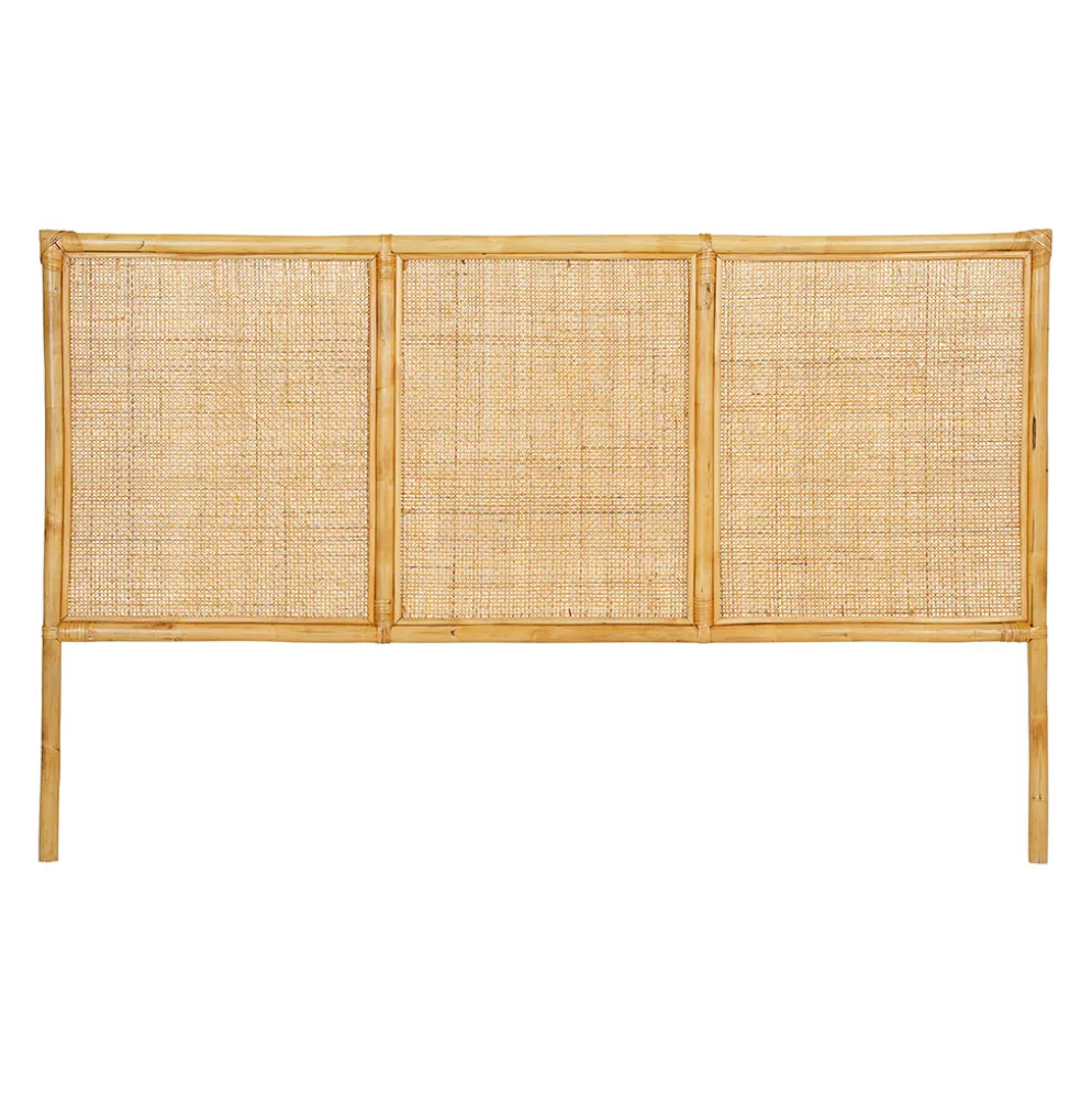 Tete lit en rotin naturel 160x100 - Balamea