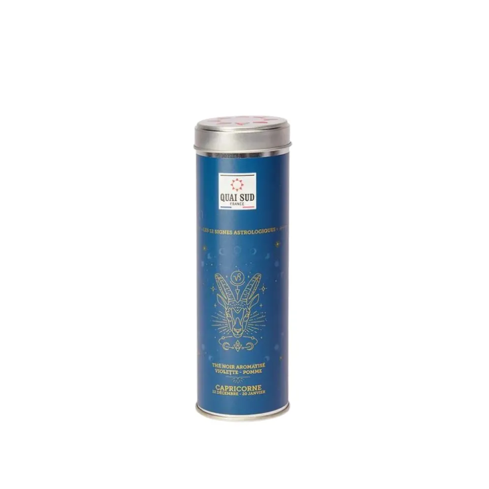 Thé du capricorne (thé noir violette-pomme) boîte ronde 55 g