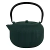 Théière en fonte et inox vert 1L - Tresse