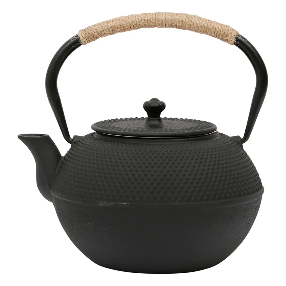 Théière en fonte noir avec filtre 1.2l - Picots