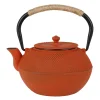 Théière en fonte terracotta avec filtre 1.2L - Picots
