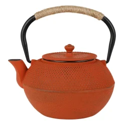 Théière en fonte terracotta avec filtre 1.2L - Picots