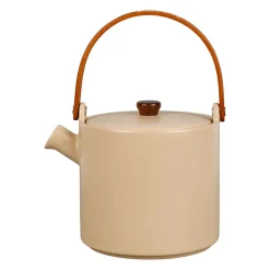 Théière en grès beige mat moucheté avec filtre 1.4L - Klosen