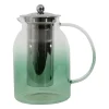 Théière en verre borosilicate vert fumé 1.5L - Funky
