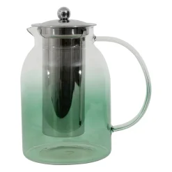 Théière en verre borosilicate vert fumé 1.5L - Funky