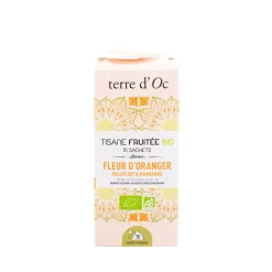 Tisane 15 sachets fruitée bio saveur fleur d'oranger passiflore et mandarine