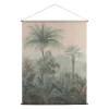Toile en coton palmier vert 120x150cm