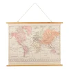Toile monde rose et orange