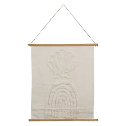 Toile tuftée arc en ciel écru 60x70cm - blue sand