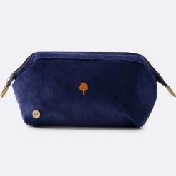 Trousse de toilette en coton bleu marine