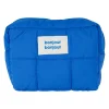 Trousse de toilette en tissu matelassé indigo - Quilted