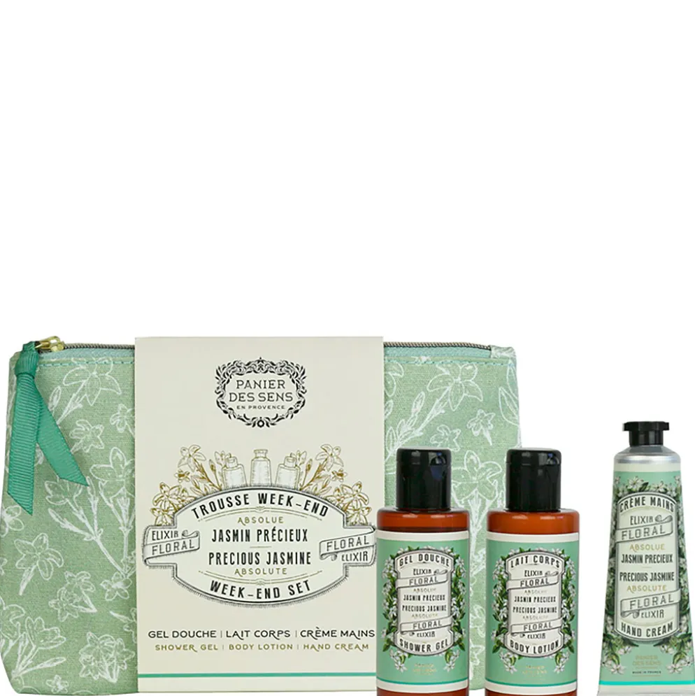 Trousse de voyage gel douche, lait corps et crème main jasmin