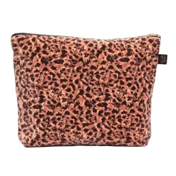 Trousse en coton léopard mocaccino - Gairo