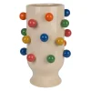 Vase boules en porcelaine multicolore h31cm