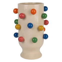 Vase boules en porcelaine multicolore h31cm