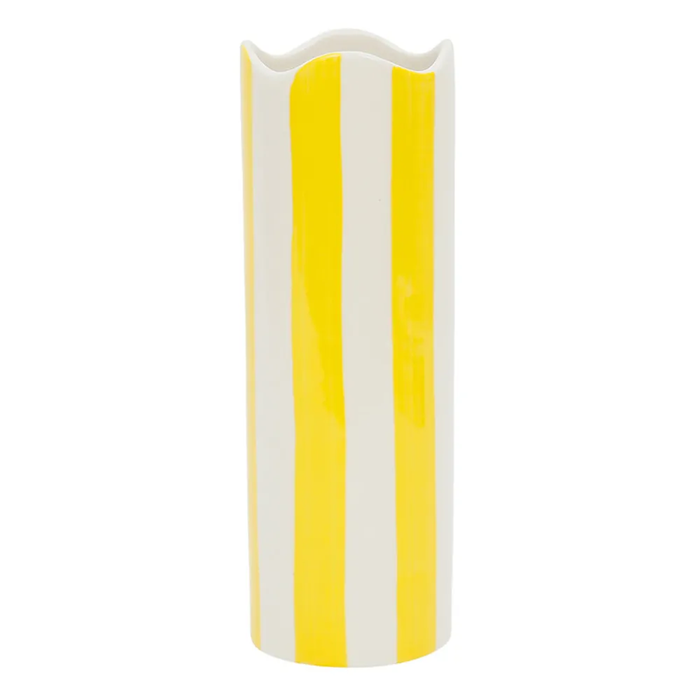 Vase cylindrique en grès écru h23.5cm - Patchuca
