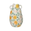 Vase en céramique fleurs h27cm
