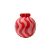 Vase en céramique rose et rouge h15cm - Carmela