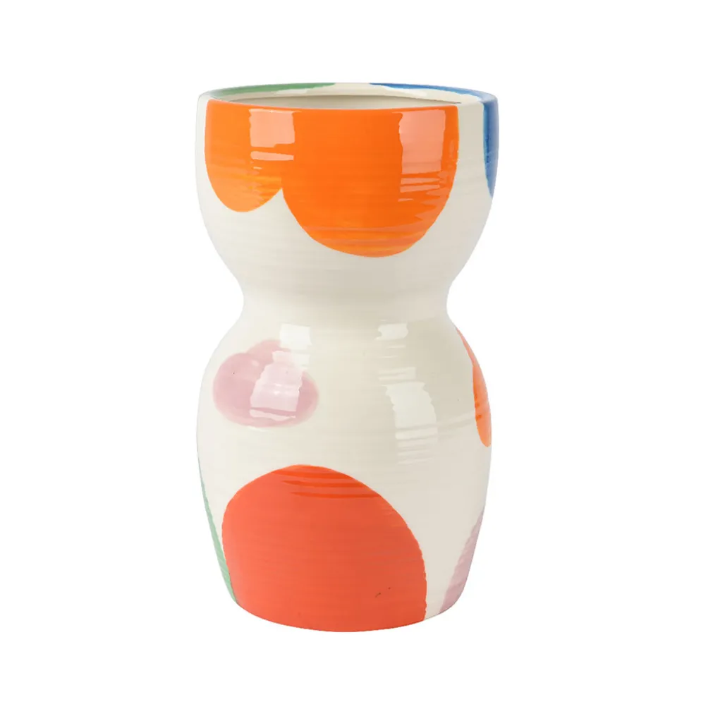 Vase en dolomite multicolore h26cm
