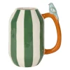 Vase en dolomite vert et orange h24cm - Somptua