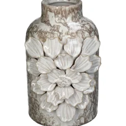 Vase en grès blanc H23cm