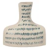 Vase en grès écru et bleu h25cm - Lumi