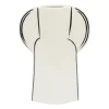 Vase en grès écru et noir h28cm - Lumi