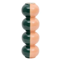 Vase en grès émeraude et corail h29cm - Lumi