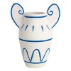 Vase en porcelaine bleu et blanc h20cm - Greeka