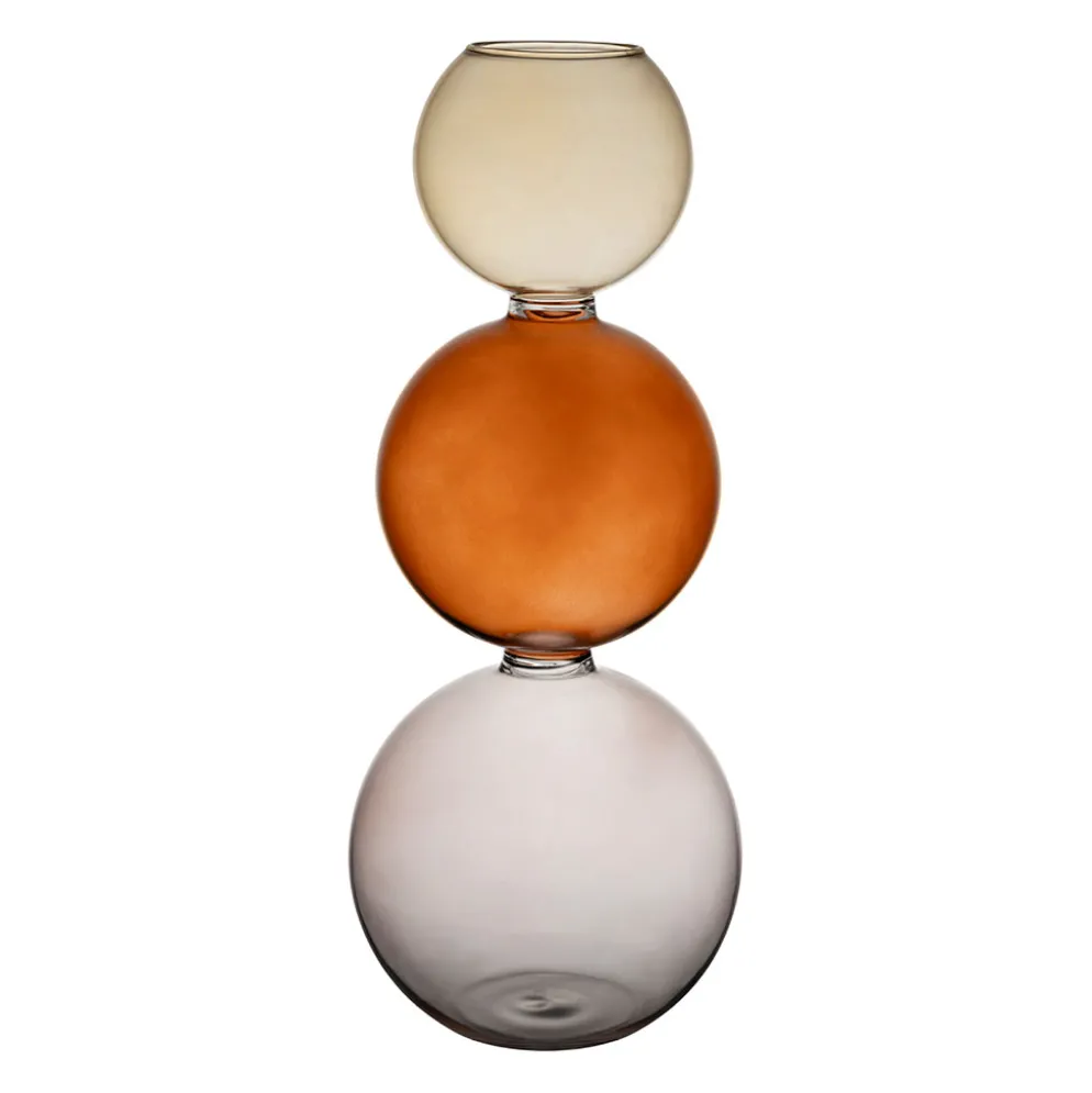 Vase en verre ambre h30cm - Cyrius