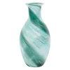 Vase en verre émeraude et doré h32cm - Sablon