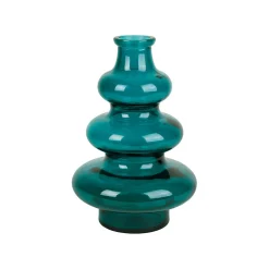 Vase en verre émeraude h22cm - Comille