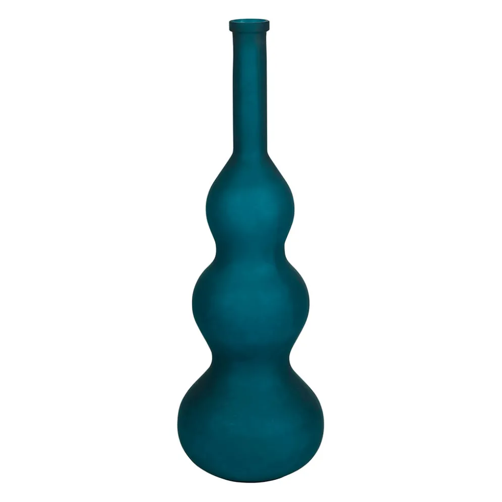 Vase en verre émeraude satiné h100cm - Comille